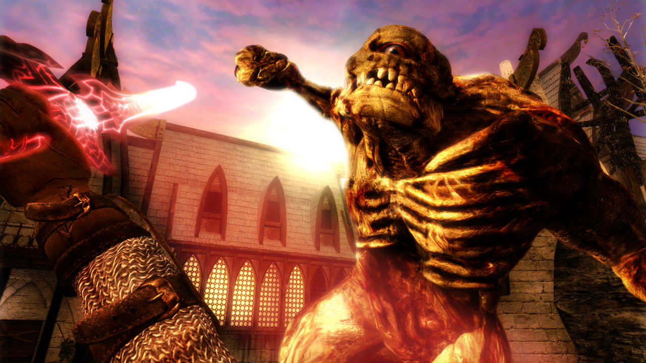 Циклоп из Dark Messiah во всей своей красе. Говорят, желающих опробовать сжатый кулак циклопа на своей голове очень мало :)