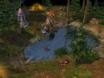 Герой Орков из 2-ого аддона к Heroes of Might and Magic V: Повелители Орды на стратегической карте.